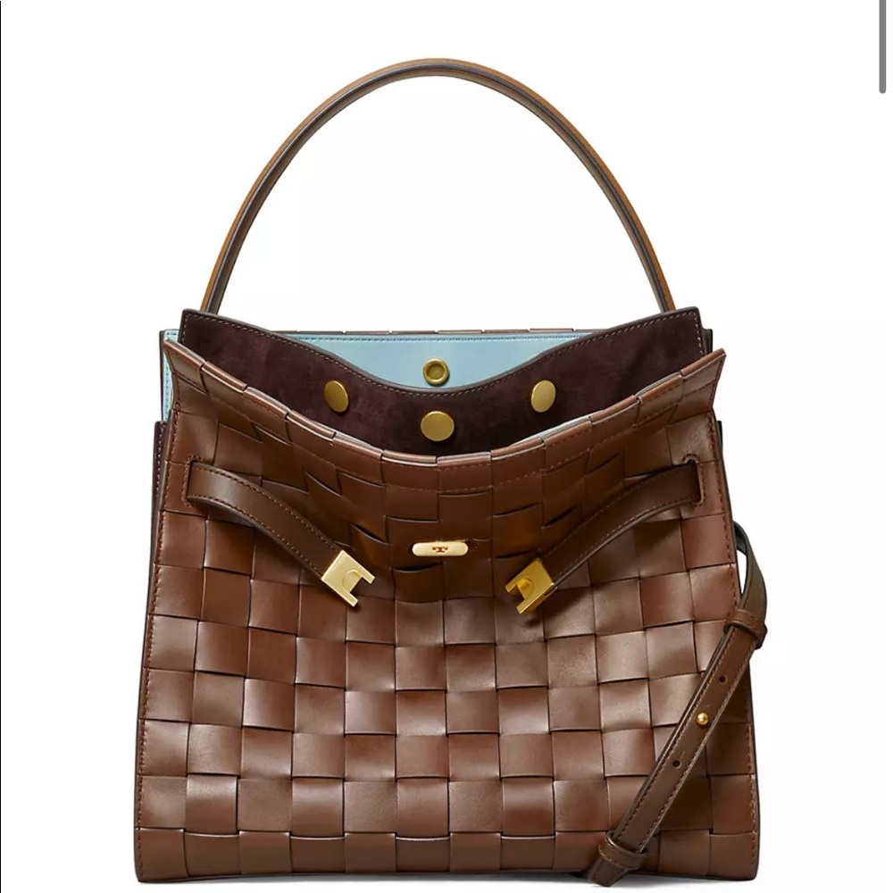 Tori Burch Lee Radziwill Woven Leather Bag